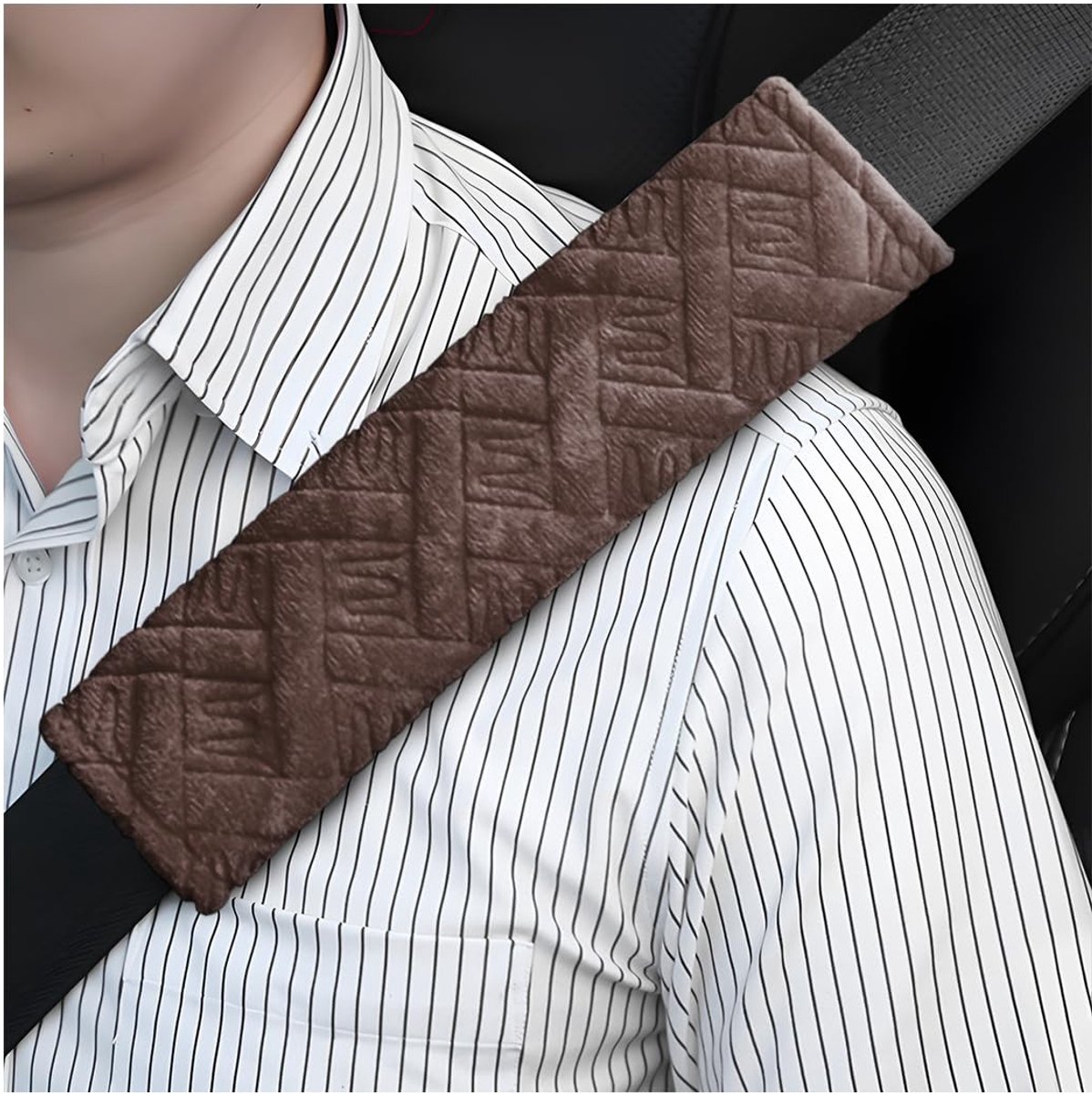 Dailygoods - 2 Stuks Veiligheidsgordelkussens voor Auto
