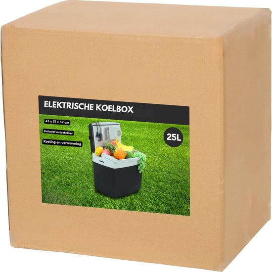 QIN® Koelbox Elektrisch - Compressor Koelbox - Elektrische Koelbox 12 en 230 Volt - Zwart - 31cm x 43cm x 37cm van Qin — afbeelding 3