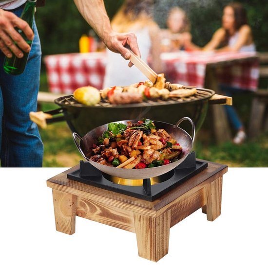 Dailygoods - Dailygoody - Japanse Stijl Barbecue Grill - Mini Draagbare Grill - Compact voor Buiten - Houtskool Kachel - Geschikt voor Picknicks - Vierkant Model van Dailygoods — afbeelding 5