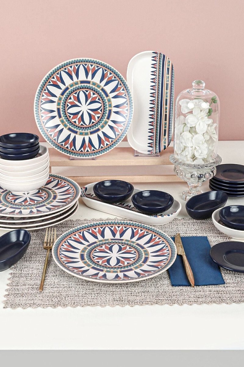 Keramika Serviesset - Keraart Ruby - 28 delig - 6 persoons - Stoneware