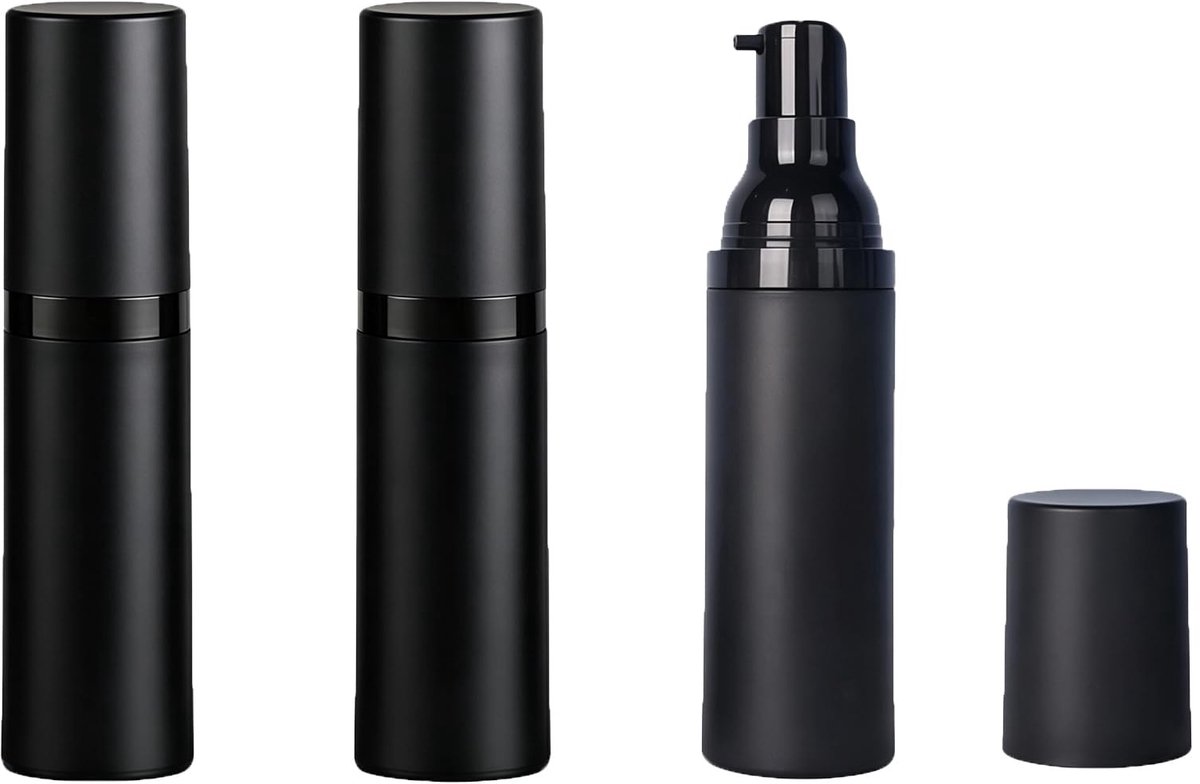 Dailygoods - 3 Stuks 30 ml Zwarte Vacuüm Lotiondispensers