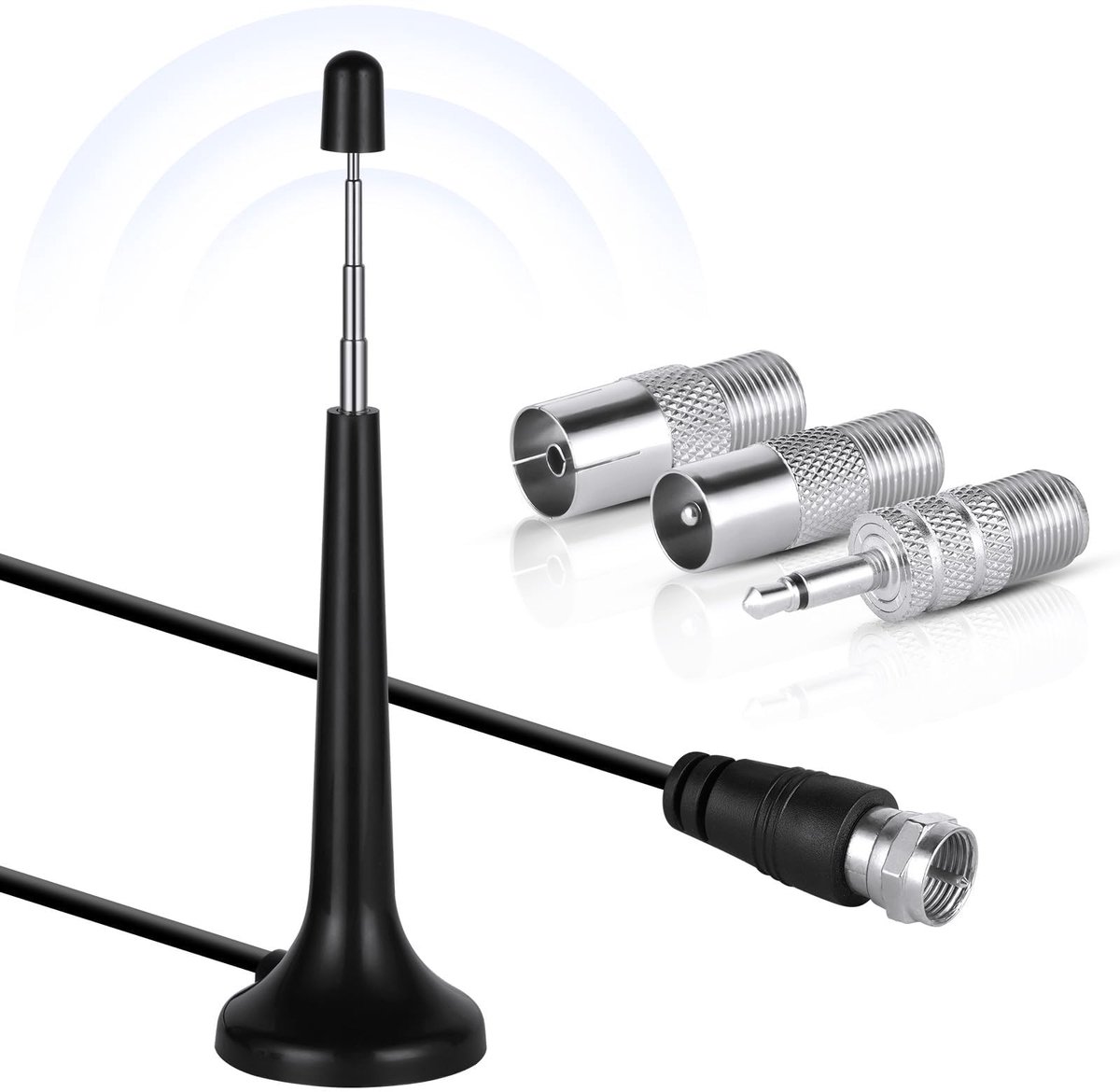 Dailygoods - Dailygoody DAB Radio Antenne - Digitale Telescopische Antenne - Eenvoudig te installeren - 3 Meter lengte - Geschikt voor Hifi systemen - Binnengebrui