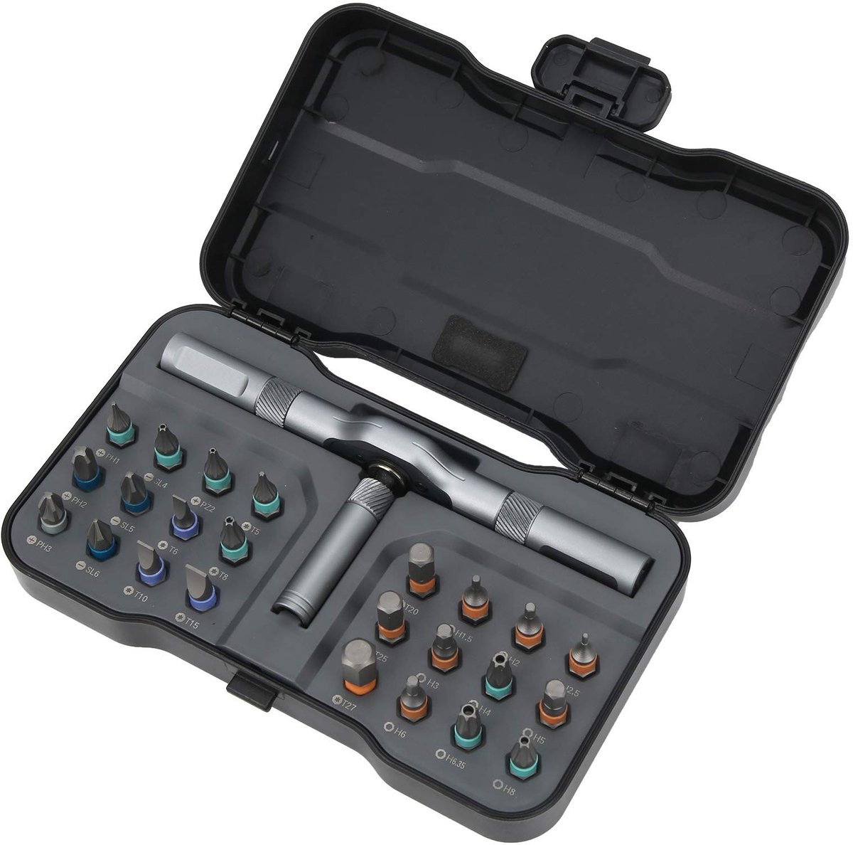 Dailygoods - Dailygoody - Ratelschroevendraaierset - 24 in 1 gereedschap - Hoogwaardige kwaliteit - Gelegen staal - Perfect voor klussen - Ideaal voor professional...