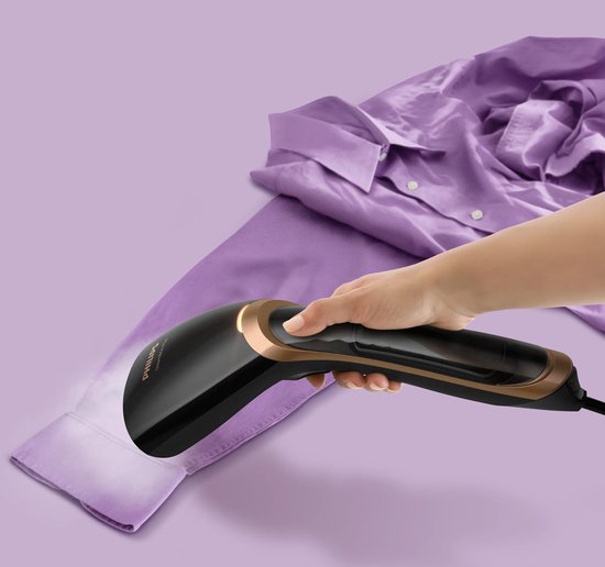 Philips Steam & Go GC365/80 - Handheld Kledingstomer - Zwart / Koper - Handstomer Incl. Opbergtas