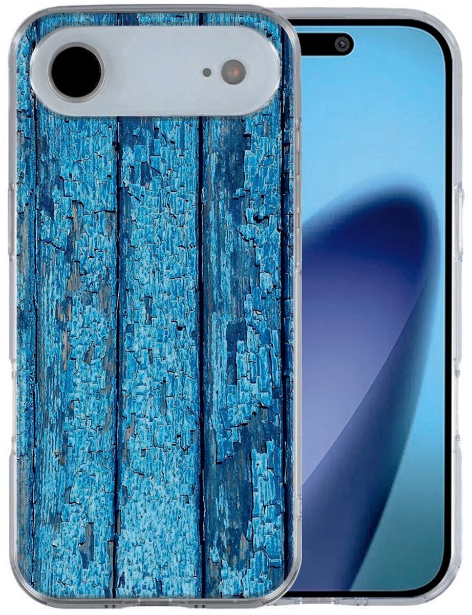 iPhone Air siliconen hoesje Wood Blue