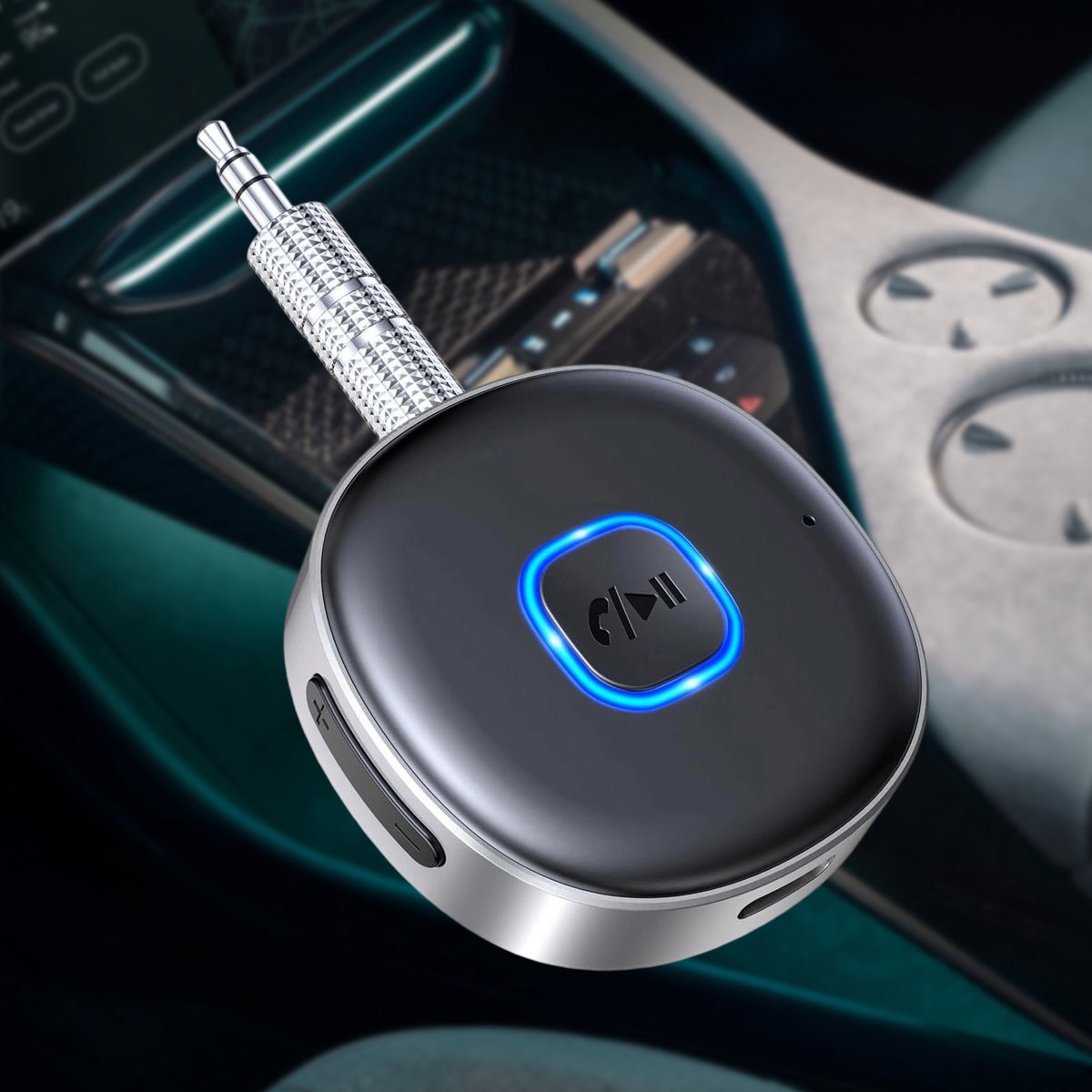 FloraGrace Bluetooth-adapters - Bluetooth Ontvanger Auto - Handsfree Bellen - AUX Bluetooth Adapter - Compatibel Met Alle Auto’s - Zwart