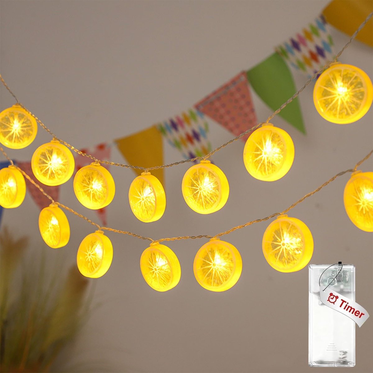 Dailygoods - Led-Lichtsnoer met Citroenschijfdesign voor Decoratieve Verlichting
