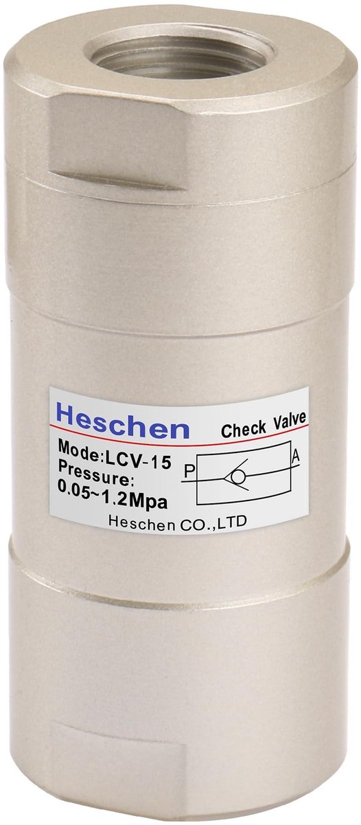 Dailygoods - Dailygoody - Pneumatische Mechanische Retourventiel - Lucht - 15 mm - Aluminium - Directe Actie - Geschikt voor Pneumatische Systemen - Model LCV-15