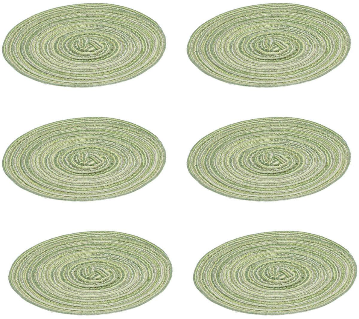 Dailygoods - Set van 6 Hittebestendige Ronde Placemats voor Eettafel
