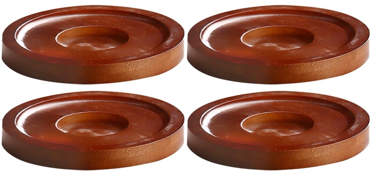 Dailygoods - Set van 4 Ronde Houten Onderzetters