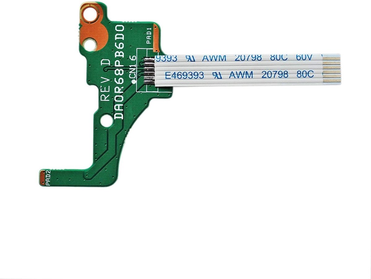 Dailygoods - Powerknop Kaart voor HP Pavilion 17E Serie