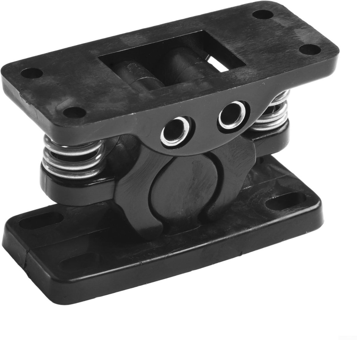 Dailygoods - Dailygoody - Dubbele rolvangst - Veerbelaste deur - Gemakkelijke vergrendeling - Zwart - Stopklem - Geschikt voor camperbootdeuren - Caravan