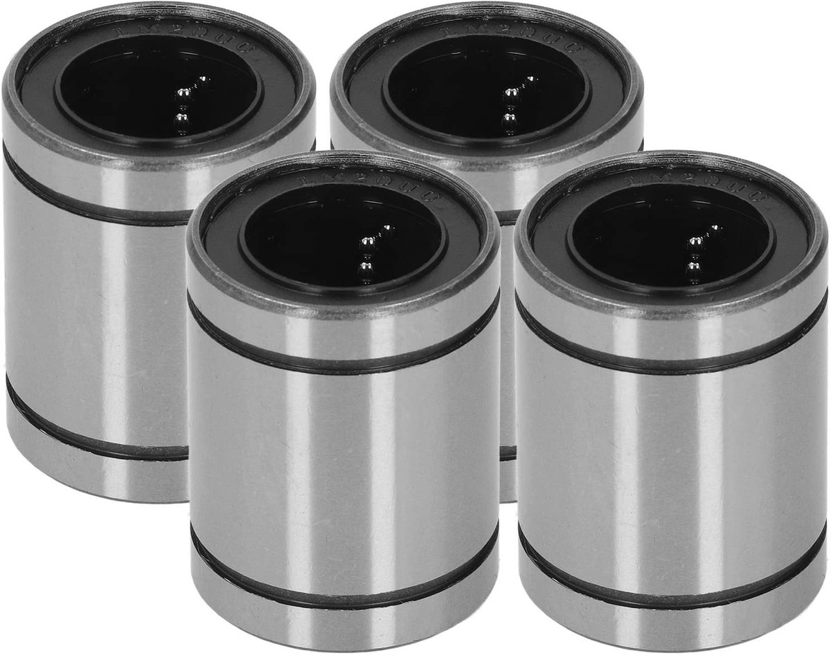 Allecto - Lineaire Kogellagers - 20mm ID - Voor CNC Machines - 32mm OD - 4x Kogellagers - Geschikt voor 3D Printers - Hoogwaardige kwaliteit