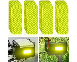 BOTC Reflecterende stickers - 8x3 cm - 20 stuks Reflecterende Veiligheidstape - voor auto,fiets,brievenbus,helm - Waterdicht - Geel