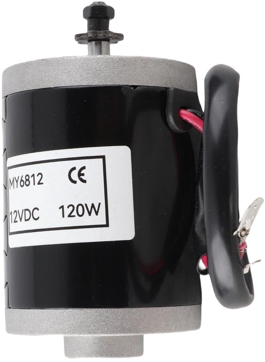 Allecto - Borstelmotor - Elektrische Scooter Motor - 120W Vermogen - Aluminium Kleur - E-fietsaccessoire - Geschikt voor Elektrische Voertuigen - M...