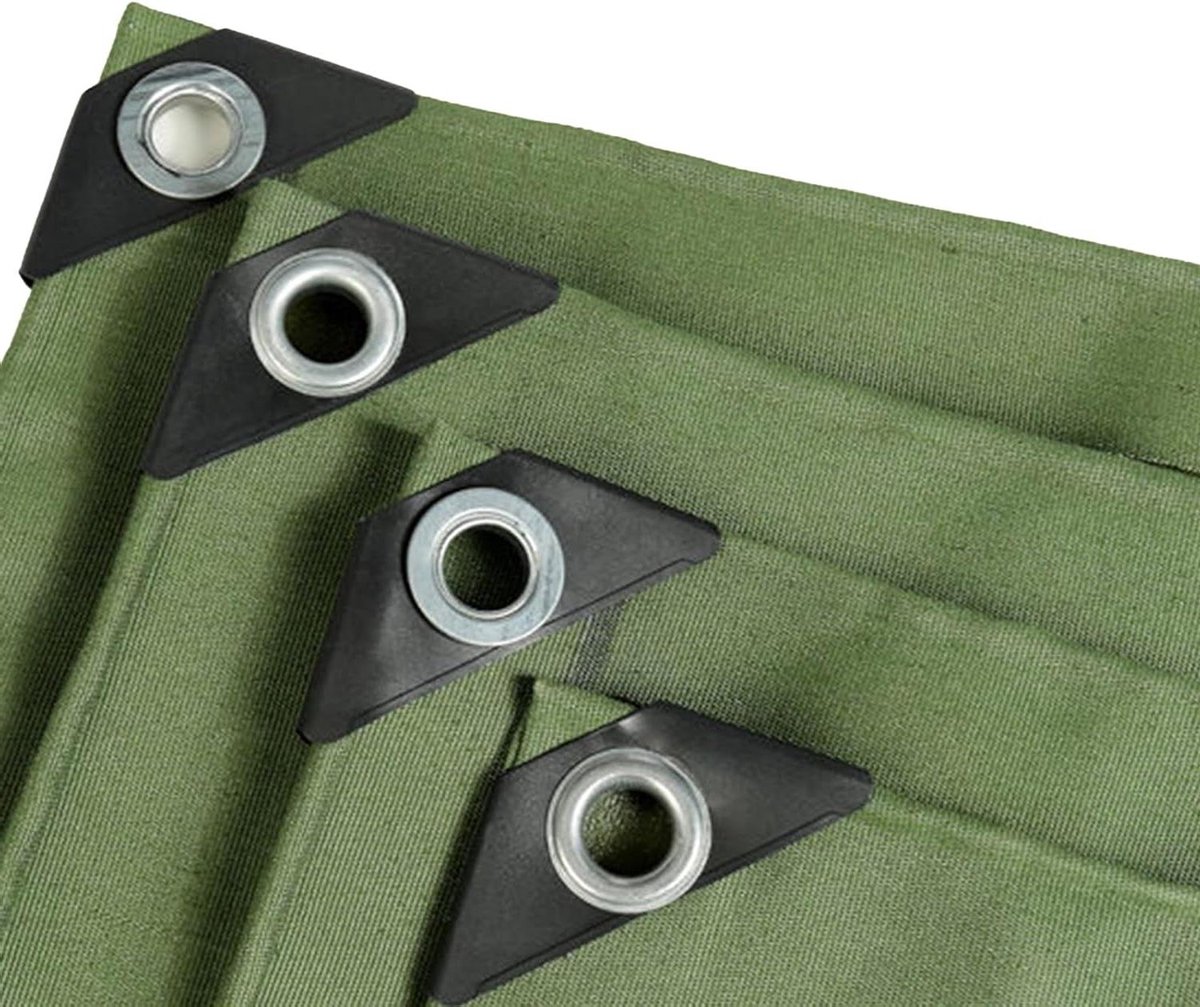 Groen Zeildoek - Waterdicht Canvas - Buiten Beschermen - Verstevigd met Ringen - 2x3 meter - Groen