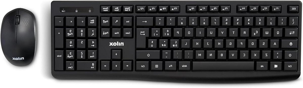Draadloos Toetsenbord Muis - Set Computer Accessoires - Productief Werken - 10 Meter Bereik - Italiaanse Lay-out - Zwart