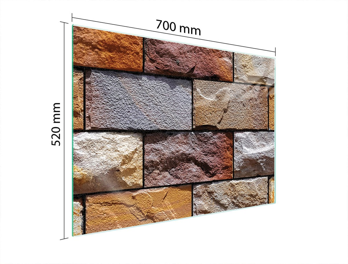 TMK ArtDeko - Serie Beschermpaneel - Glas - 70x52 cm - Cegla