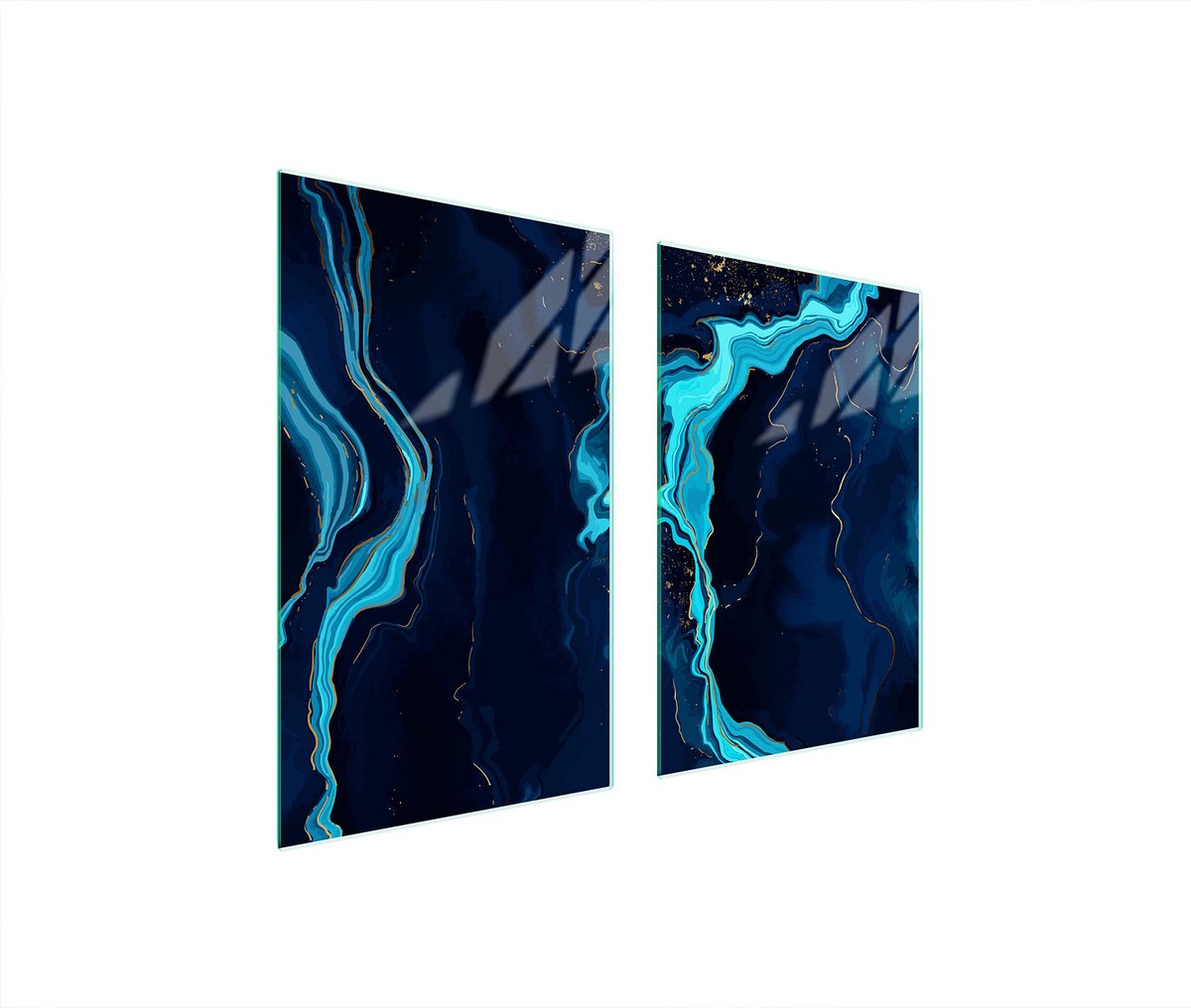 TMK ArtDeko - Snijplank met Marmer Print - Glas - 65x52 cm - Veilig en Duurzaam