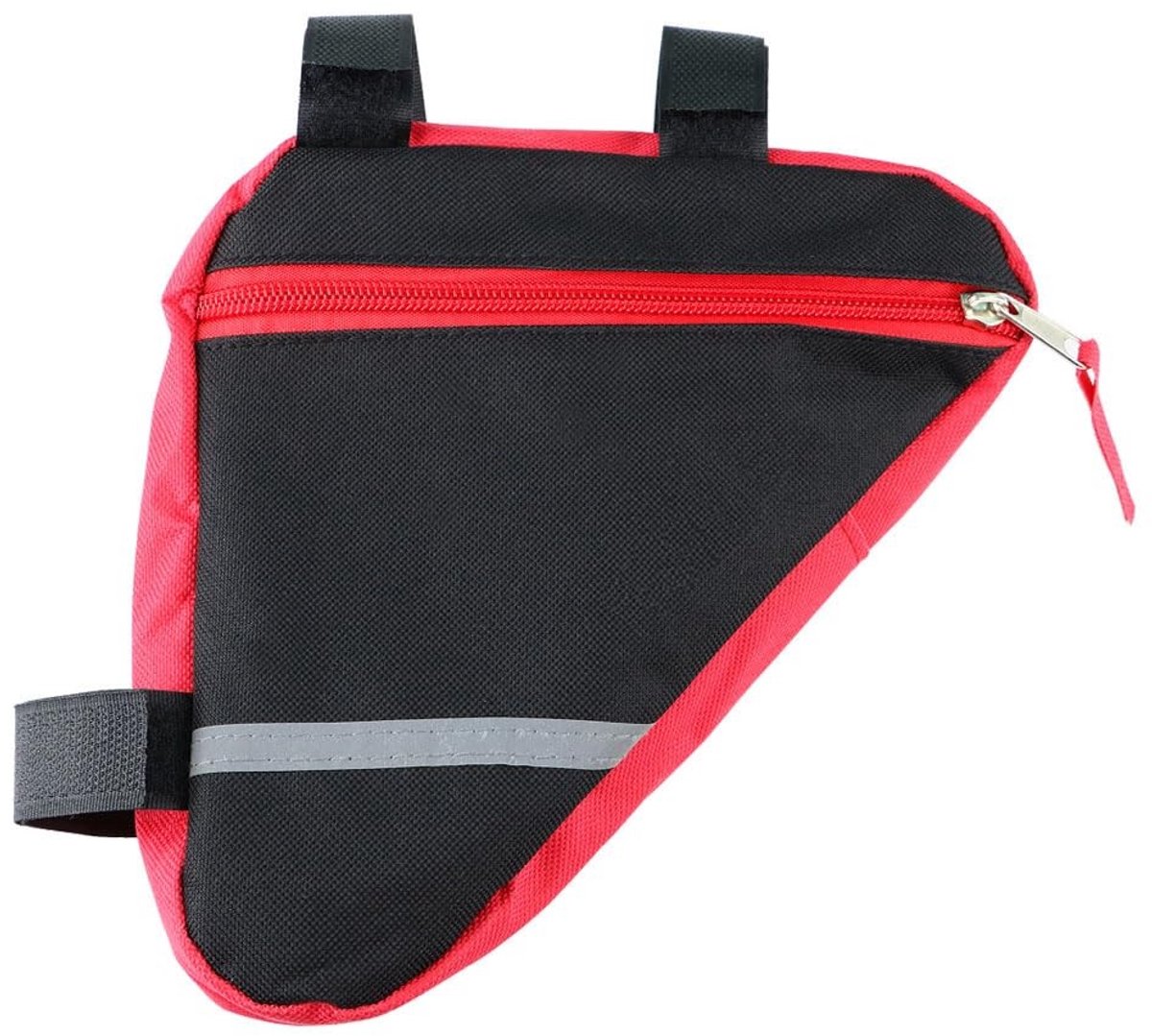 aladdien - Driehoekige fietstas - Gereedschapstas - Waterdicht nylon - Rood - Reflecterende strepen - Geschikt voor fietsen - Kleur rood