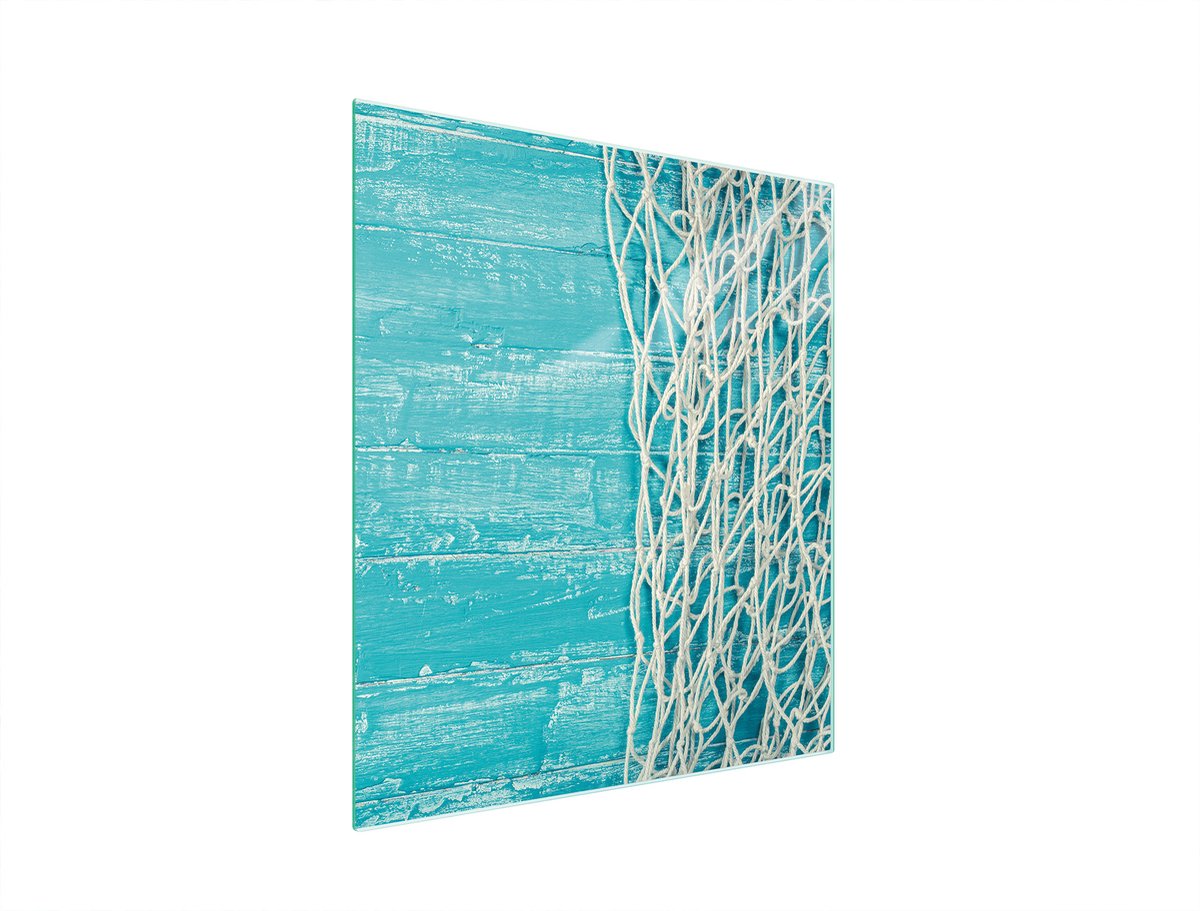 TMK ArtDeko - Snijplank van Glas - 45x52 cm - Turkis