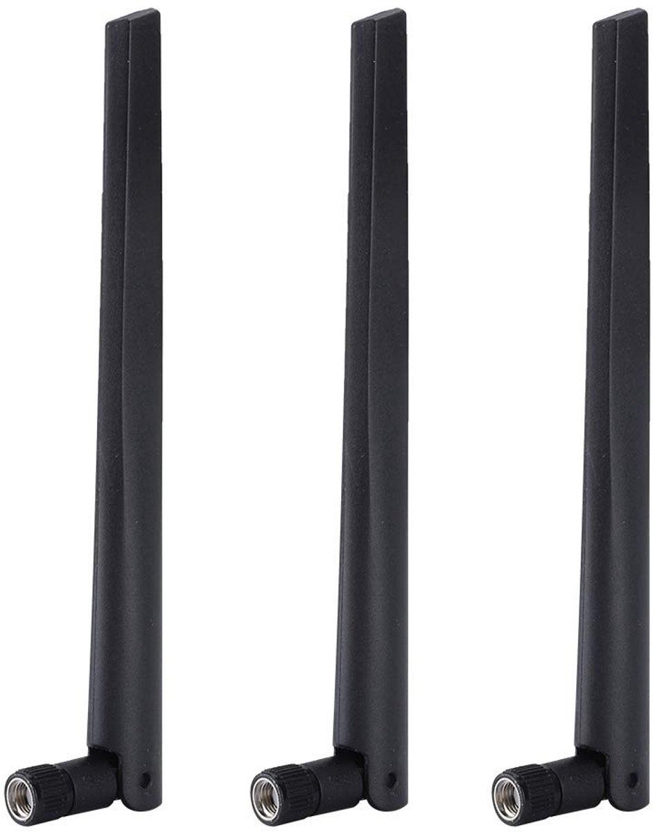 aladdien - Draadloze Router Netwerkkaart - Externe Antenne - 5dBi Krachtige Verbinding - 2.4G/5G Dual-band - Omnidirectioneel - Geschikt voor WiFi-r...