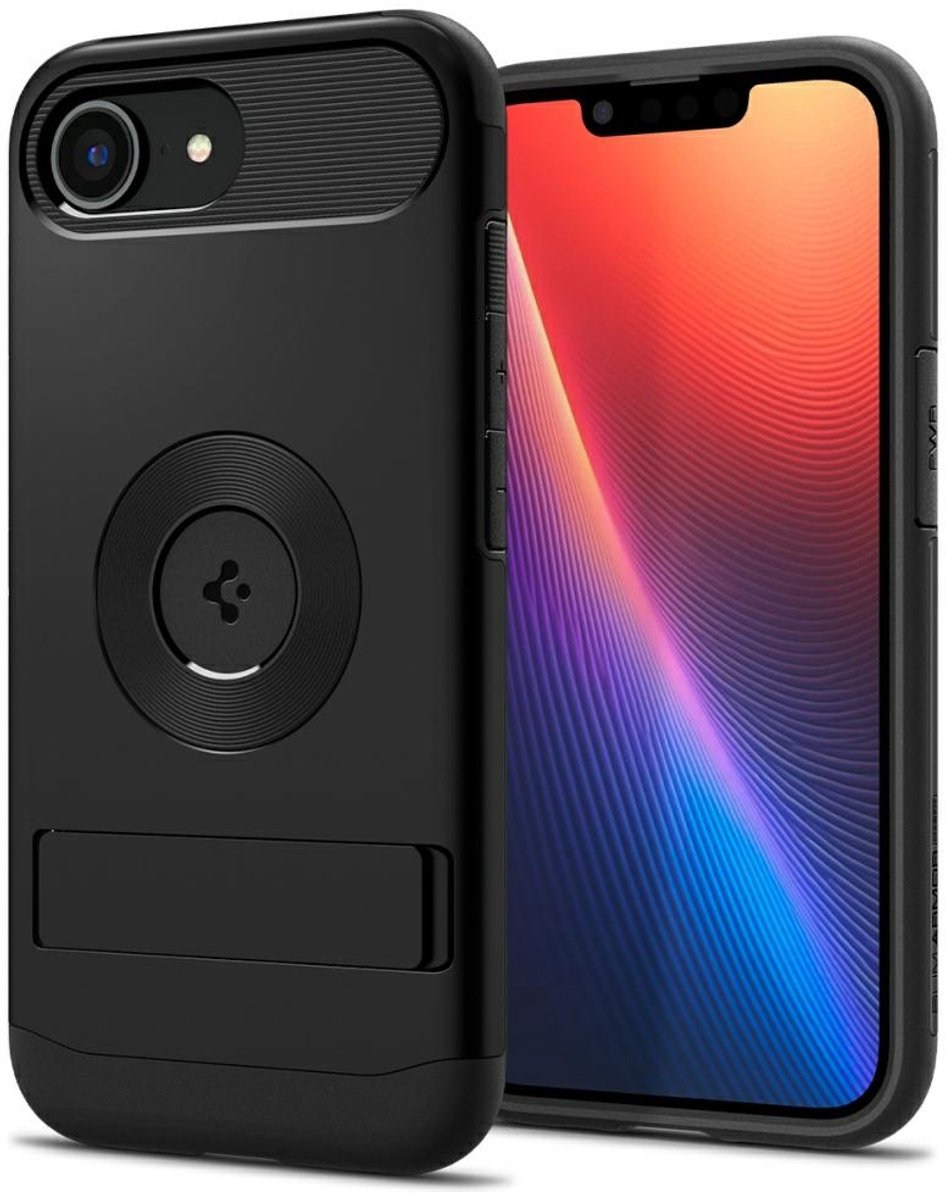 Spigen Slim Armor Serie - iPhone 16e Hoesje - MagSafe Compatibel - Zwart