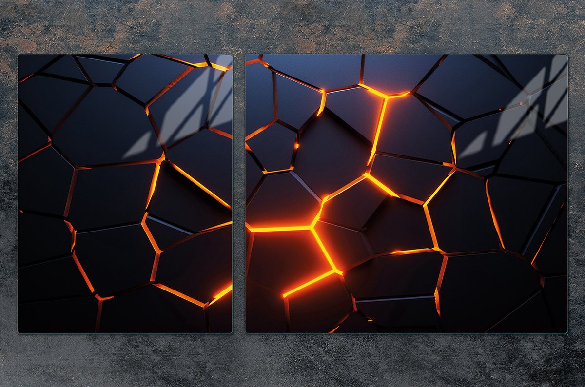 TMK ArtDeko MAGMA - Snijplank - Glas - 100x52 cm - Antibacteriële Eigenschappen