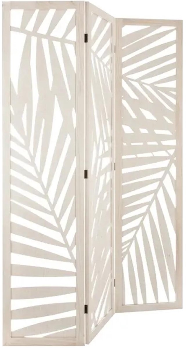 Atmosphera Luxe Kamerscherm Akira met 3 vlakken - wit - mdf - 120 x 170 cm - afscherming wand - omkleden