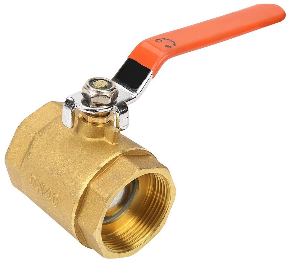 Messing Kogelkraan - Afsluitbare Binnendraad - DN40 (1-1/2 inch), 1,6 MPa