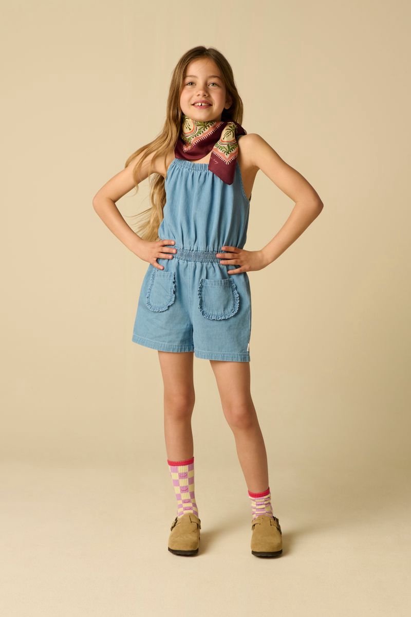 Sissy-Boy - Blauwe denim playsuit