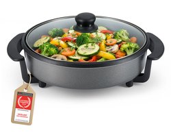 TZS First Austria - Elektrische hapjespan 1,8L - 1500W - Ø40cm Deksel - Maximale temperatuur 240⁰ C…