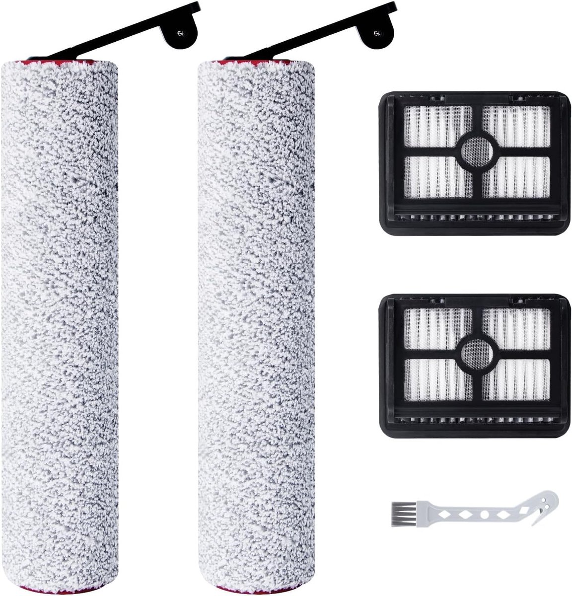 Allecto - Borstelrol - Reserveonderdelen - Draadloze stofzuiger accessoires - Geschikt voor Dreame H12 Pro / H13 Pro - Inclusief HEPA-filters - 2 b...