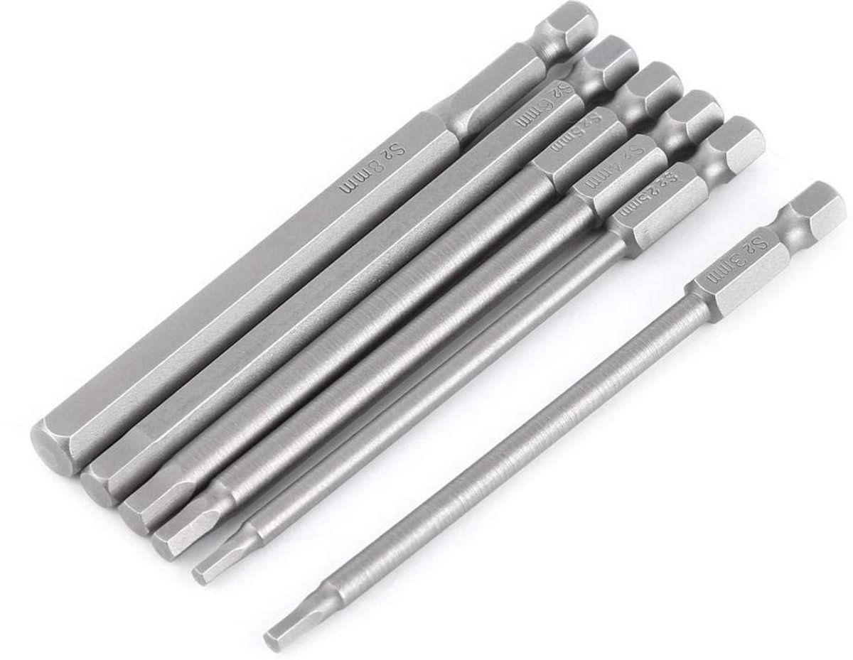 Allecto - 6 Stuks Zeskant Torx Schroevendraaier Set - S2 Gelegeerd Staal - 100mm Lange Bits - Magnetisch - Hoogwaardige Schroevendraaiers - Geschik...