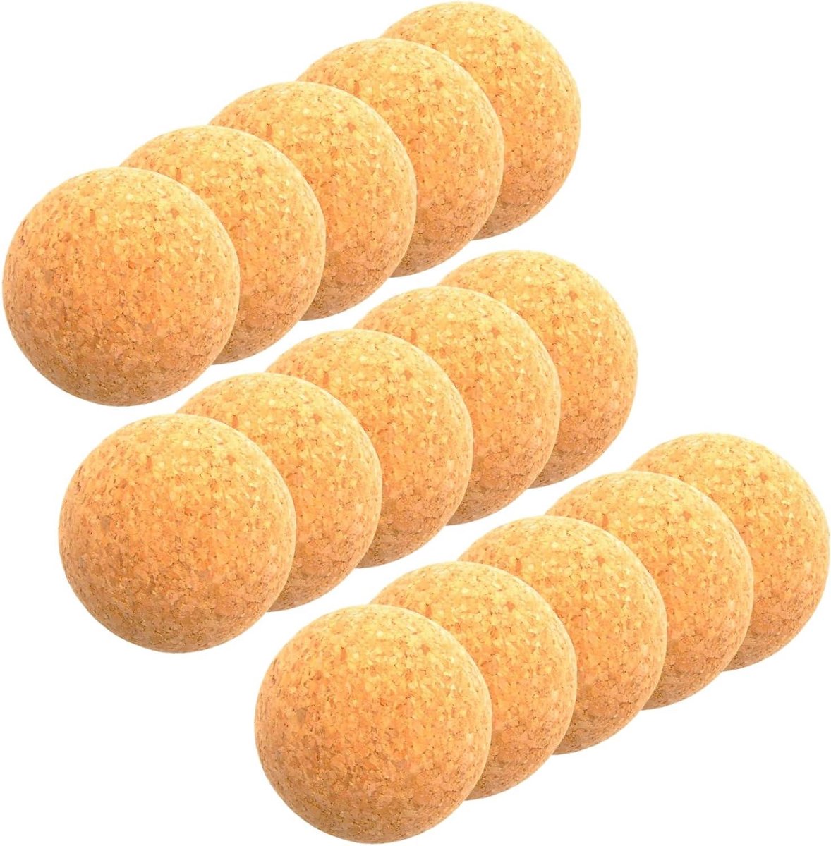 Kurkballen - Flessenkurken Massageballen - Flessen Afsluiten - 100% Natuurlijk Materiaal - 6 cm 15 stuks - Bruin