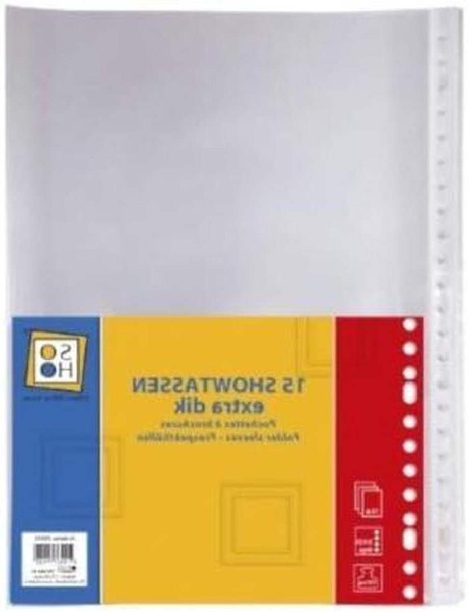 Showtassen - Documenthouders - Documenten opbergen - 115 micron dikte - 15 stuks - Transparant
