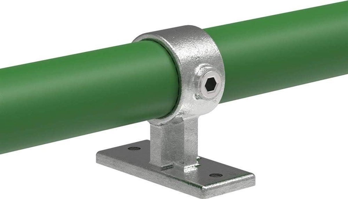 Middensteun buisverbinder - Leuninghouder wandbeugel - Constructies bouwen - Gegalvaniseerd gietijzer - Ø 337 mm - Zilverkleurig