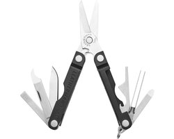 Leatherman Micra - Roestvrijstalen multitool met schaar en 9 gereedschappen - Jet Black