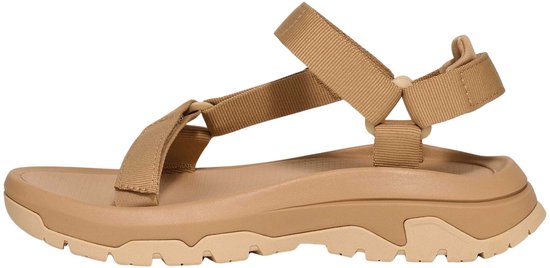 Beige Teva sandaal met klittenbandsluiting en dikke zool.