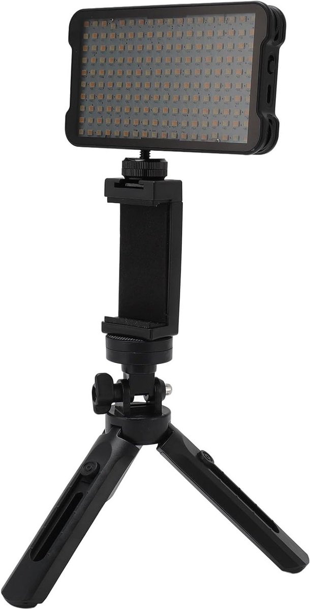 Verstelbare Clip-on Fill Light met CPL Polarisatielens en 3 Kleurtemperaturen voor Optimale Verlichting