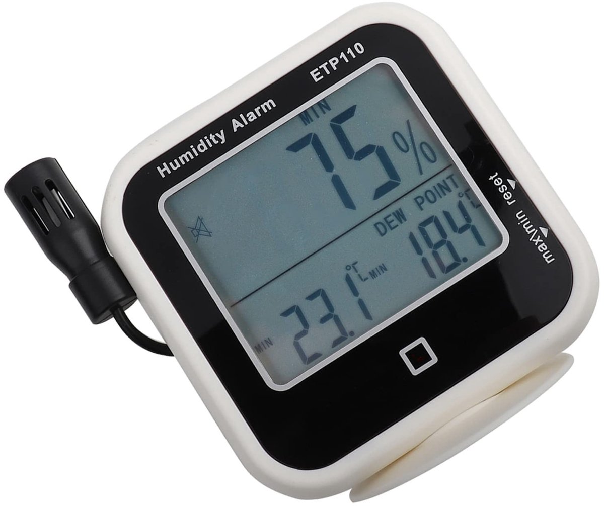 Allecto - Digitale Thermo Hygrometer - Vochtigheidsmeter - Voor Thuis en Laboratorium - Eenvoudig te Installeren - LED Alarmfunctie - Betrouwbare M...