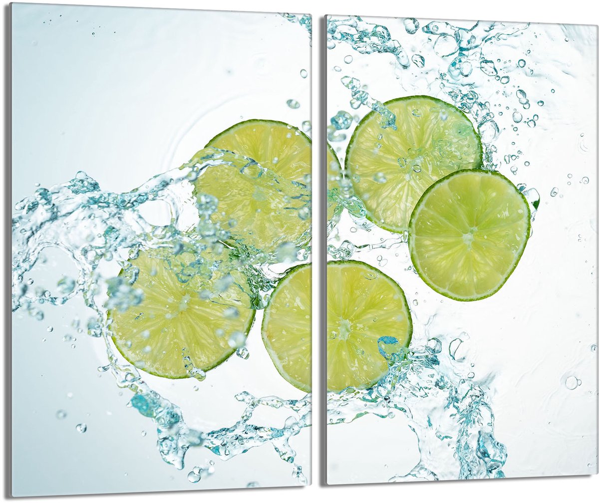 TMK ArtDeko - Snijplank Glas - 2x30x52 cm - Limoen Kleur - Hittebestendig