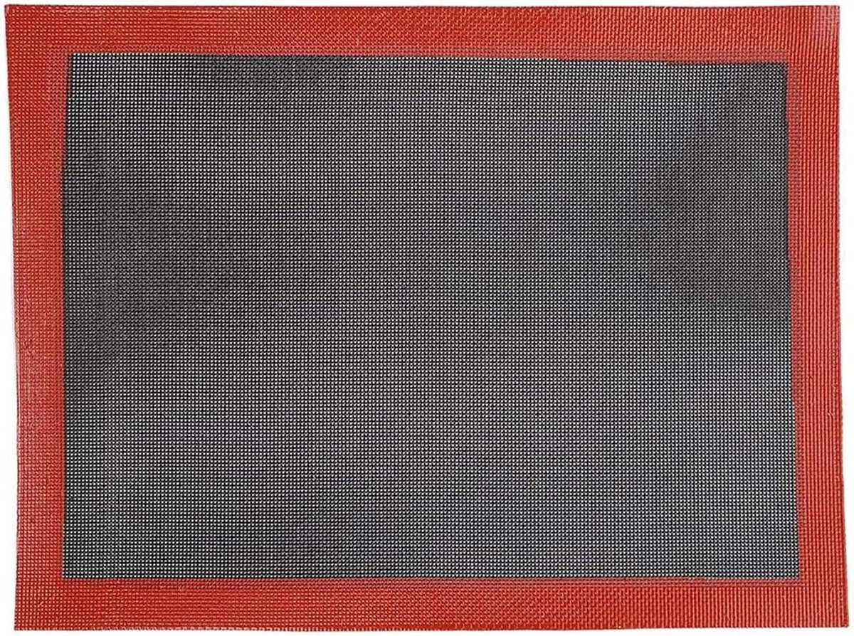Siliconen Bakmat - Oven Mat - Brood Bakken - Ademend Ontwerp - 40x29.5 cm - Zwart