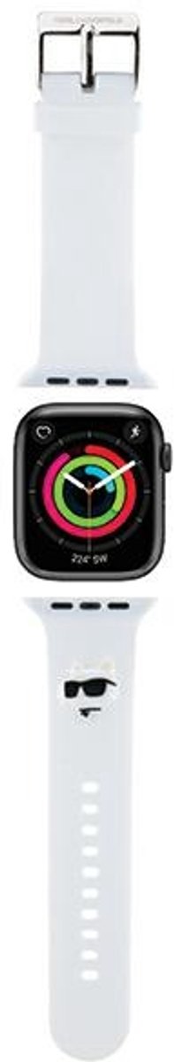 Karl - Lagerfeld - 3D rubberen choupette hoofdband voor Apple Watch 38/40/41 mm - wit