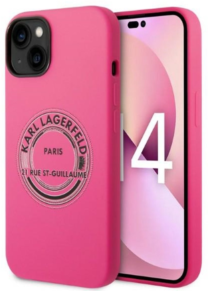 Karl - Lagerfeld - KLHCP14MSRSGRCF iPhone - 14 - Plus - 6.7 - hardcase - roze/roze - Siliconen - RSG