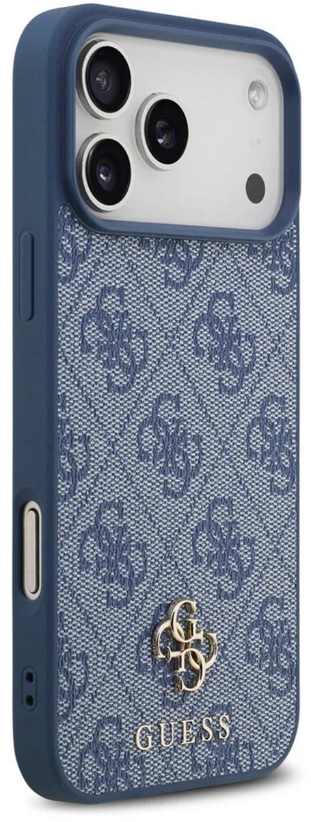 Guess Back Cover Case - iPhone 17 Pro Max - Denim Blauw - MagSafe-compatibel - Slank ontwerp