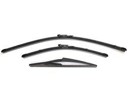 Ruitenwissers Voorruit - Wissers Set - Veilig Rijden - Voertuig Specifieke Pasvorm - 24 16 12 Inch - Zwart