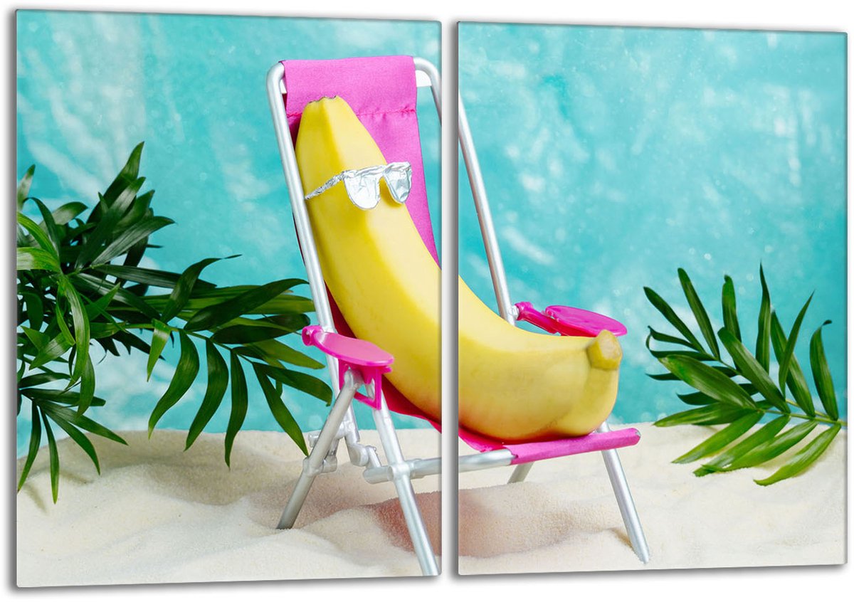 TMK ArtDeko - Snijplank - Bananenmotief - Glas - 40x52 cm