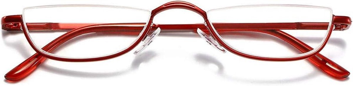 Leesbril - Leeshulp - Lezen en werken - Veerscharnier - 132 mm breed - Rood