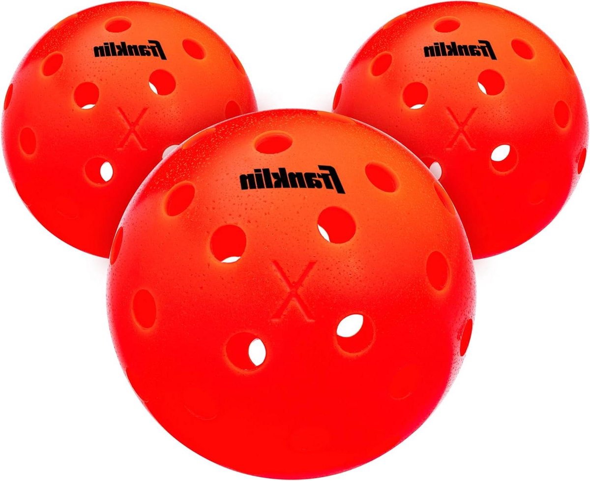 Pickleball Ballen - Sportballen Augurkballen - Outdoor Toernooi - 40 Machinaal Geboorde Gaten - 74 mm - Ember